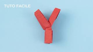 Comment faire la lettre Y en papier : Tutoriel DIY facile (Origami)