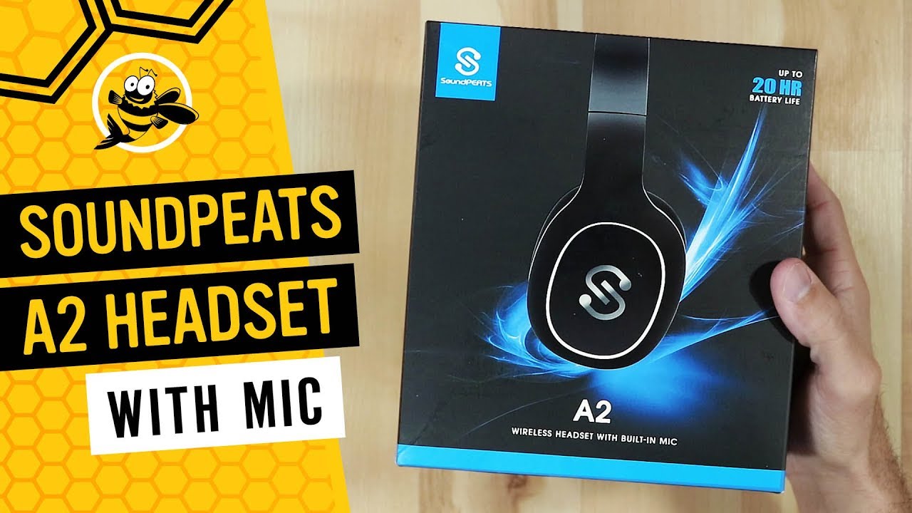 SoundPEATS A2 Wireless Headset Over the Ear Headphones with Mic YouTube