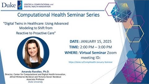 Computational Health Seminar: Amanda Randles