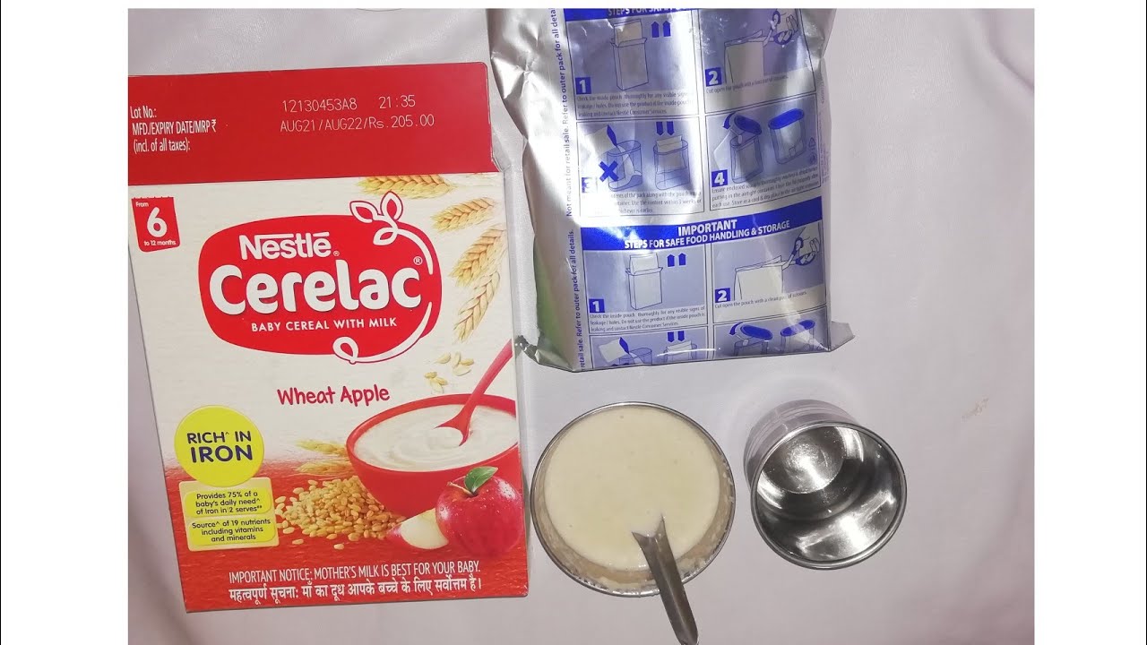 Cerelac for 6 months plus baby Nestle cerelac wheat apple YouTube