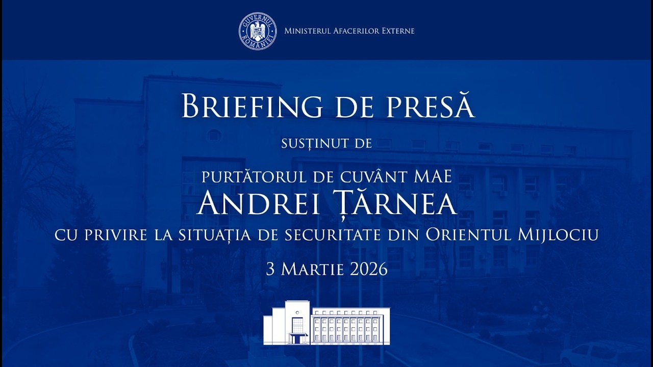 Briefing de presă susținut de Andrei Țărnea cu privire la situația din Orientul Mijlociu