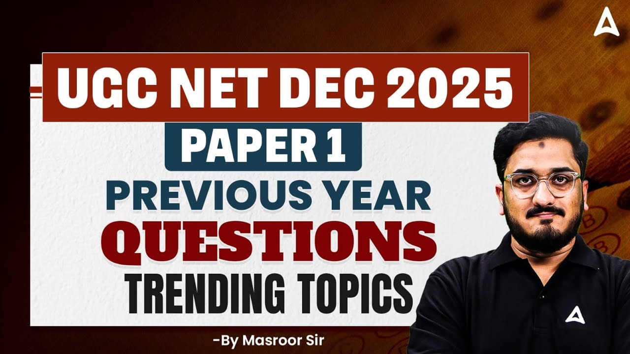 UGC NET Paper 1 | UGC NET Paper 1
Previous Year Questions | UGC NET Paper 1 PYQ's By Masroor Sir