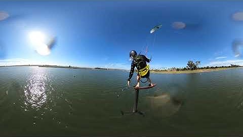GoPro Max test Hydrofoil kiteboarding at the Turd Hole in San Diego
