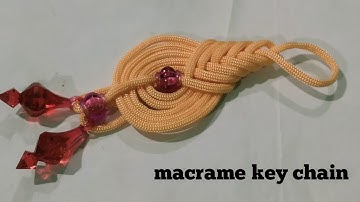 Very Simple Macrame Key Chain /Waste Macrame Flower Key Chain Without knot /Macrame Keychain