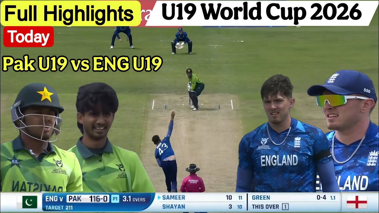 Pak U19 vs ENG U19 ODI Would Cup Highlights Today | Pak Vs England Full Highlights 2026