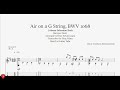 Air on the g string  js bach baroque music arr for classical guitar with tabs