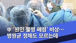 中 '원인 불명 폐렴' 비상…병원균 정체도 모르는데 (2020.01.08/뉴스투데이/MBC)