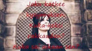 Video thumbnail of "Kaija Koo - Kuka Keksi Rakkauden (Lyrics/Sing-Along)"