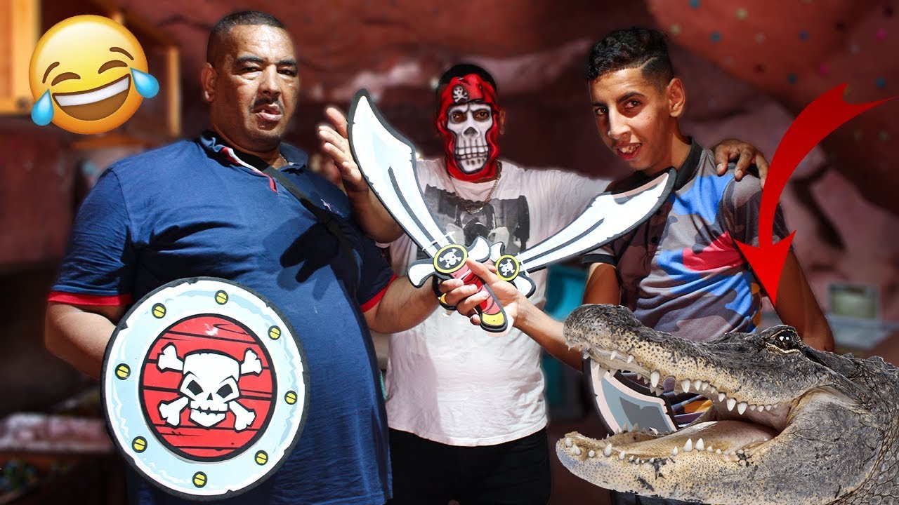 نيبا في مواجهة تمساح ونخنوخ ( كان غادي ياكلنا تمساح )