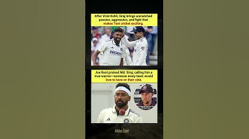 Joe Root Calls Siraj a True Warrior! #Siraj #JoeRoot