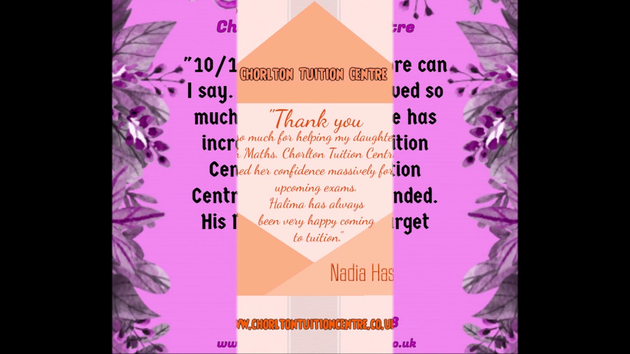 Why choose Chorlton Tuition Centre