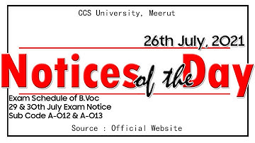 Notices of the Day | Online Form Info