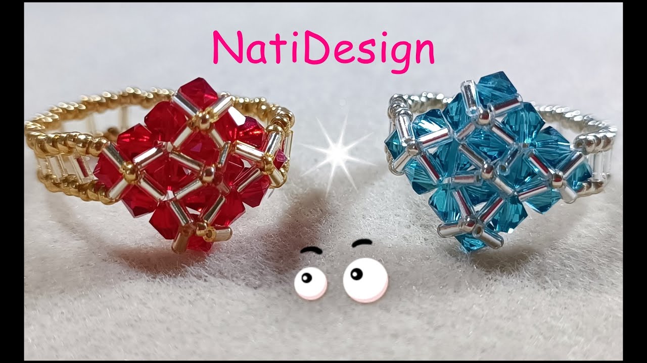 ANILLOS DE CRISTAL Y CANUTILLOS - tutorial- CRYSTAL RINGS AND BUGLES- tutorial