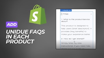 How to Add Unique FAQs to Each Product in Shopify for FREE