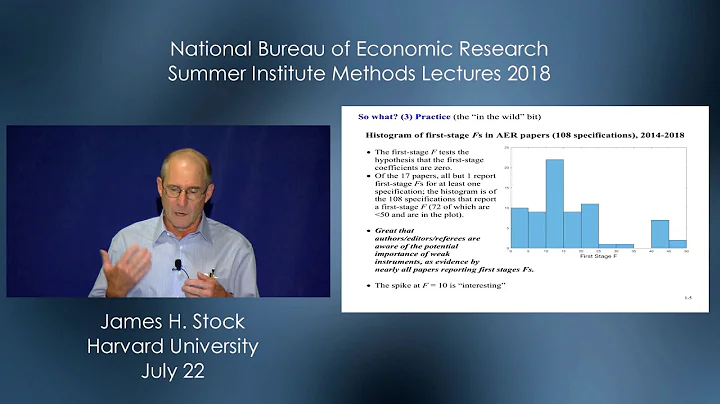 2018 Methods Lecture,  James H. Stock, "Weak Instruments and What to Do about Them"