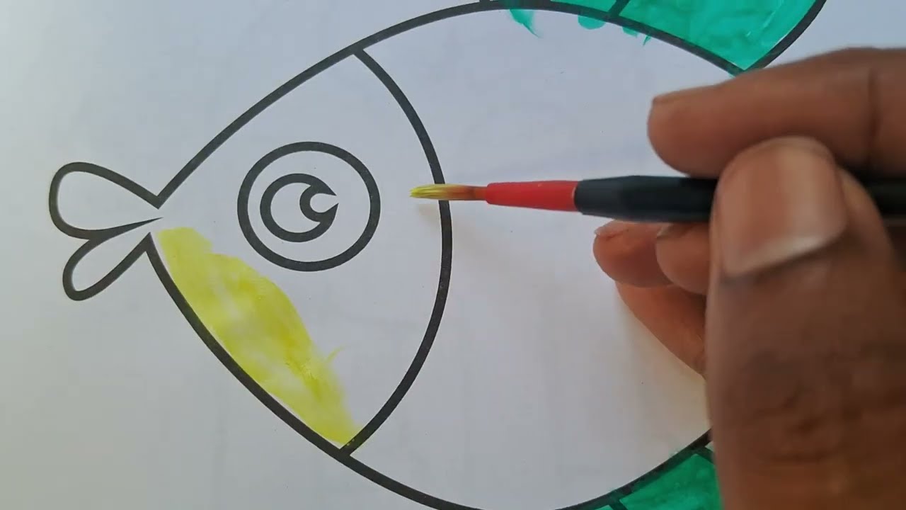 Coloringcolourfullfish || fish || activityforkids || kids 