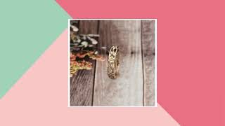 Roselily - lily flower ring, dainty ring from yellow gold, decorated with diamonds, feminine and ...