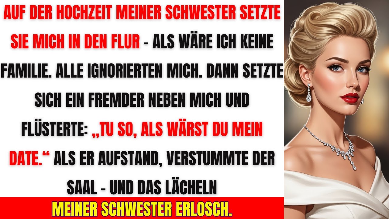 „Bei der Hochzeit meiner Schwester setzte sie mich in den Flur – bis ein Fremder meine Hand nahm“