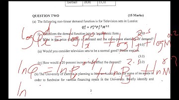 Logarithmic demand function and elasticity of demand(Managerial Economics)