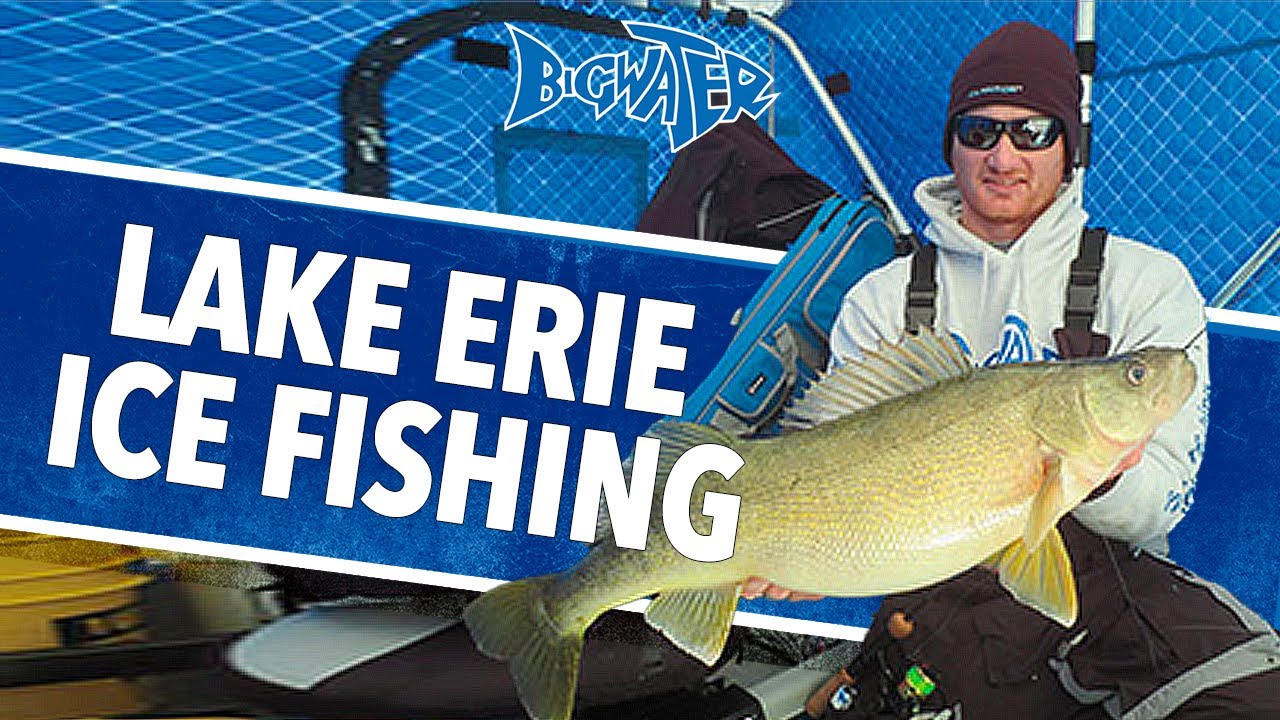 Lake Erie Ice Fishing For Walleye 7 Miles Out Off Port Clinton, Ohio