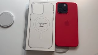 Official Apple Clear Case with MagSafe for iPhone 13 Mini Unboxing and  Review 