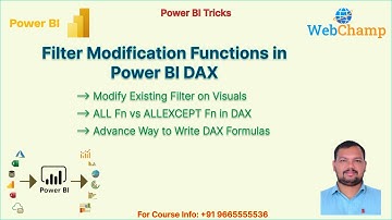 PBI_49: Filter Modification Functions in Power BI DAX || ALL Function vs ALLEXCEPT Function