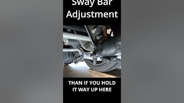 Sway Bar Stiffness Adjustment #shorts