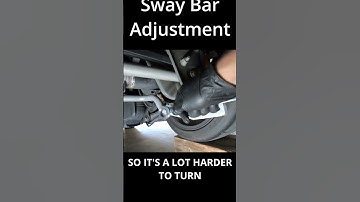 Sway Bar Stiffness Adjustment #shorts