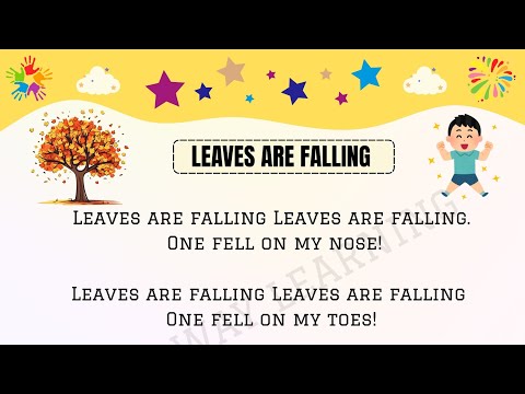 Leaves Are Falling One Fell On My Nose Leaves Are Falling Leaves Falling English Nursery Rhymes 