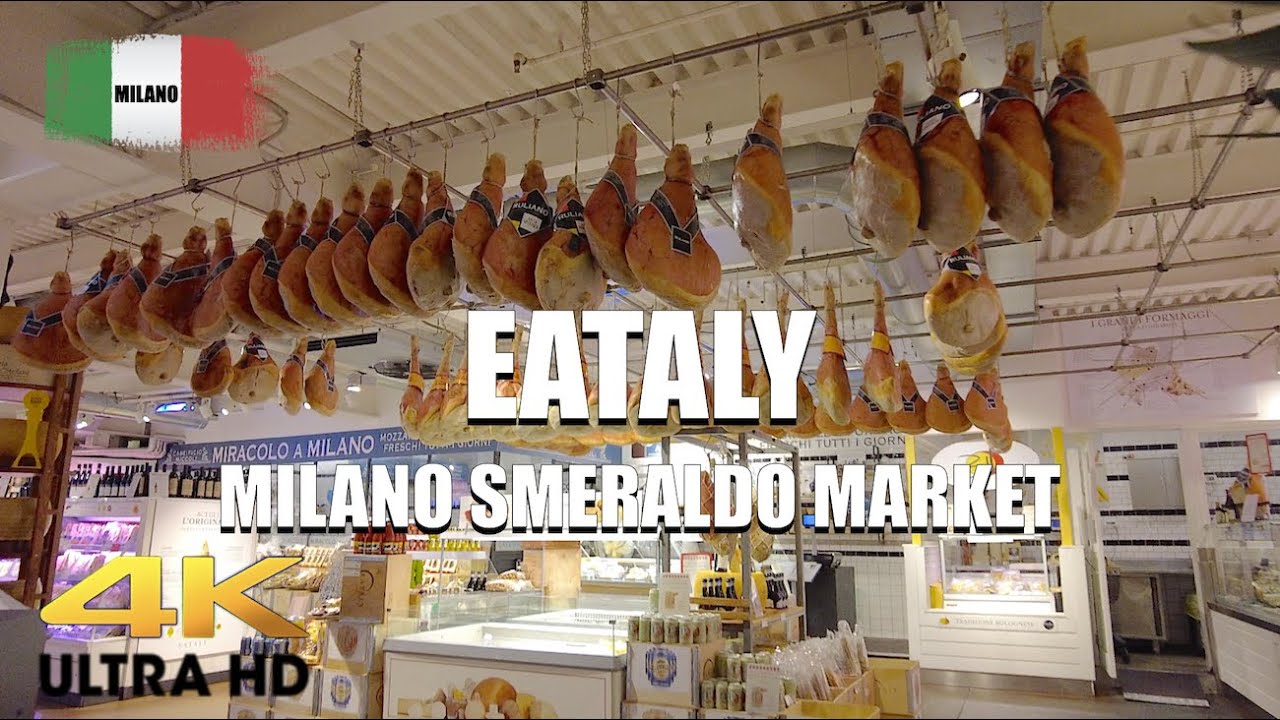 Walking in Milan EATALY  ITALIAN MARKET FOOD TOUR  July 2020 [ 4K UHD ]