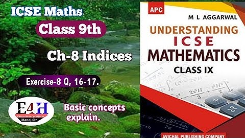 Class 9 ! ICSE Math ! Ch-8 Indices ! Ex-8 Q.16-17 @Education4Hunt #indices #icsemaths9 #mlaggarwal