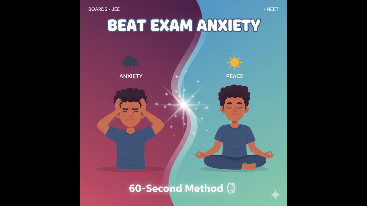 How to STOP Exam Anxiety in 60 Seconds | Boards, JEE & NEET Mental Health Guide