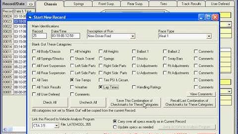 Circle Track Log Book - New Record