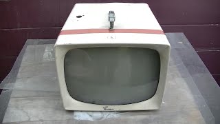 1958 Emerson 1268 Portable TV AM Radio Analysis