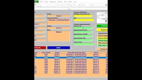 Input mask structure  Appointment calendar with pictures in Excel VBA