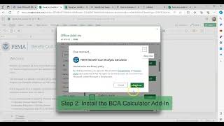 FEMA BCA V6 How to Install the BCA Add-In screenshot 4