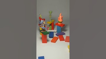 Falling Colorful Dominoes Reverse Video ASMR | Spongebob