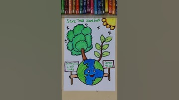 save trees drawing| save trees drawing easy and beautiful #shorts #drawing #viral #shortsfeed
