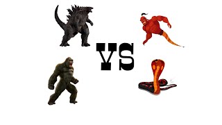 Godzilla And Kong Vs Jafar Genie And Jafar Snake
