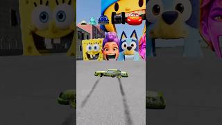 Big & Small Cars vs Rumi X Romance X SpongeBob X Bluey X Pocoyo #beamng #kpopdemonhunters