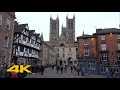 Lincoln Walk: Steep Hill | Lincoln Cathedral | Lincoln Castle【4K】