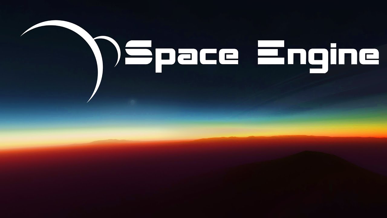 Sunset on a planet with rings - Space Engine