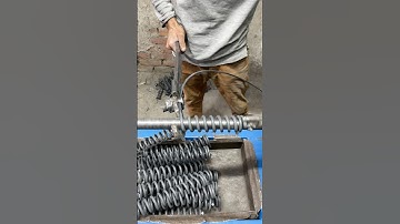 Crafting a Simple Iron Wire Spring on Vintage Lathe Machine #youtubeshorts