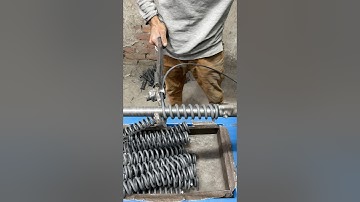 Crafting a Simple Iron Wire Spring on Vintage Lathe Machine #youtubeshorts