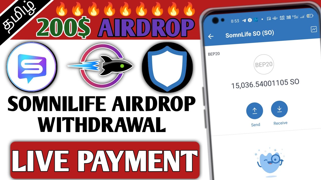 😱 Somnilife 200$ Biggest Airdrop Live Withdraw proof | SO token Airdrop | SO Withdraw | CT