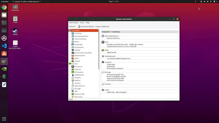 Ubuntu 20.04 on old Macbook pro (mid 2010) - fix nvidia driver issues