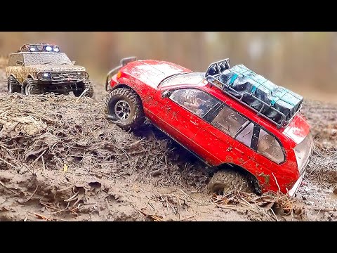 Tackling the Trails BMW X5 vs RC Range Rover in an Epic Off-Road Mud Showdown!