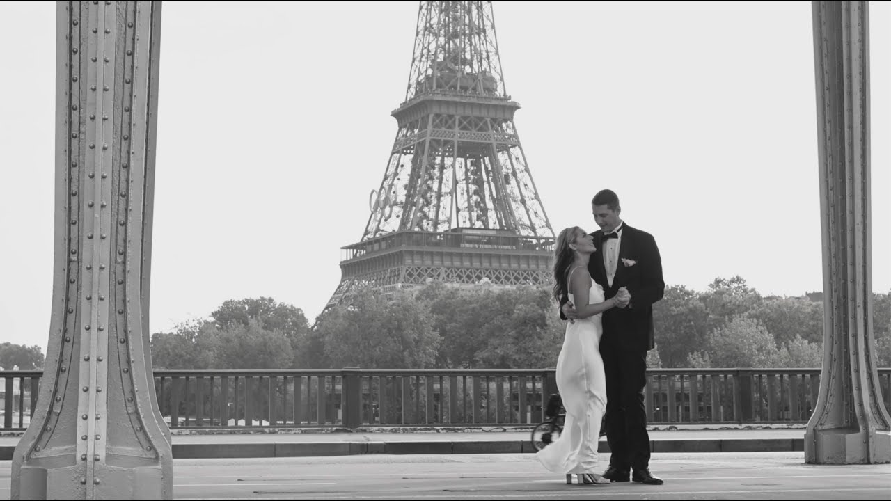 Savannah and Trey at their Paris wedding ceremony