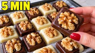 Just Chocolate and Walnuts! 5-Minute Chocolate Treats with Only 2 Ingredients