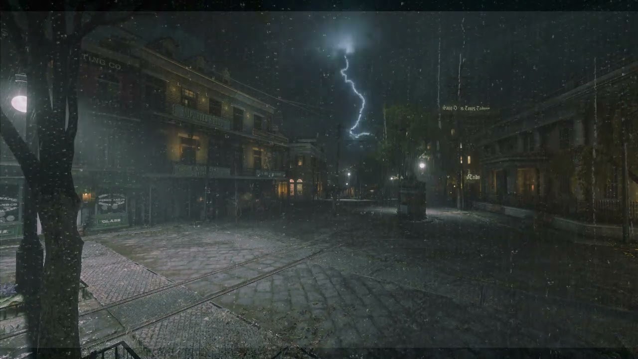 Heavy Rainfall & Thunder at Night 🌧️ Fall Asleep in Minutes | RDR 2